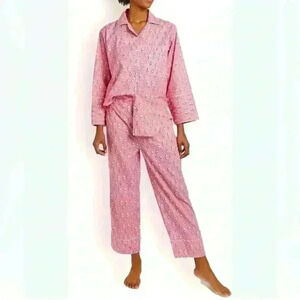 LUZ GARMENTS sleepy eyes pj set NWT size small s pink blue